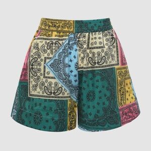 Cider Multicolor Bandana Print Boxer Shorts Size Large Pockets